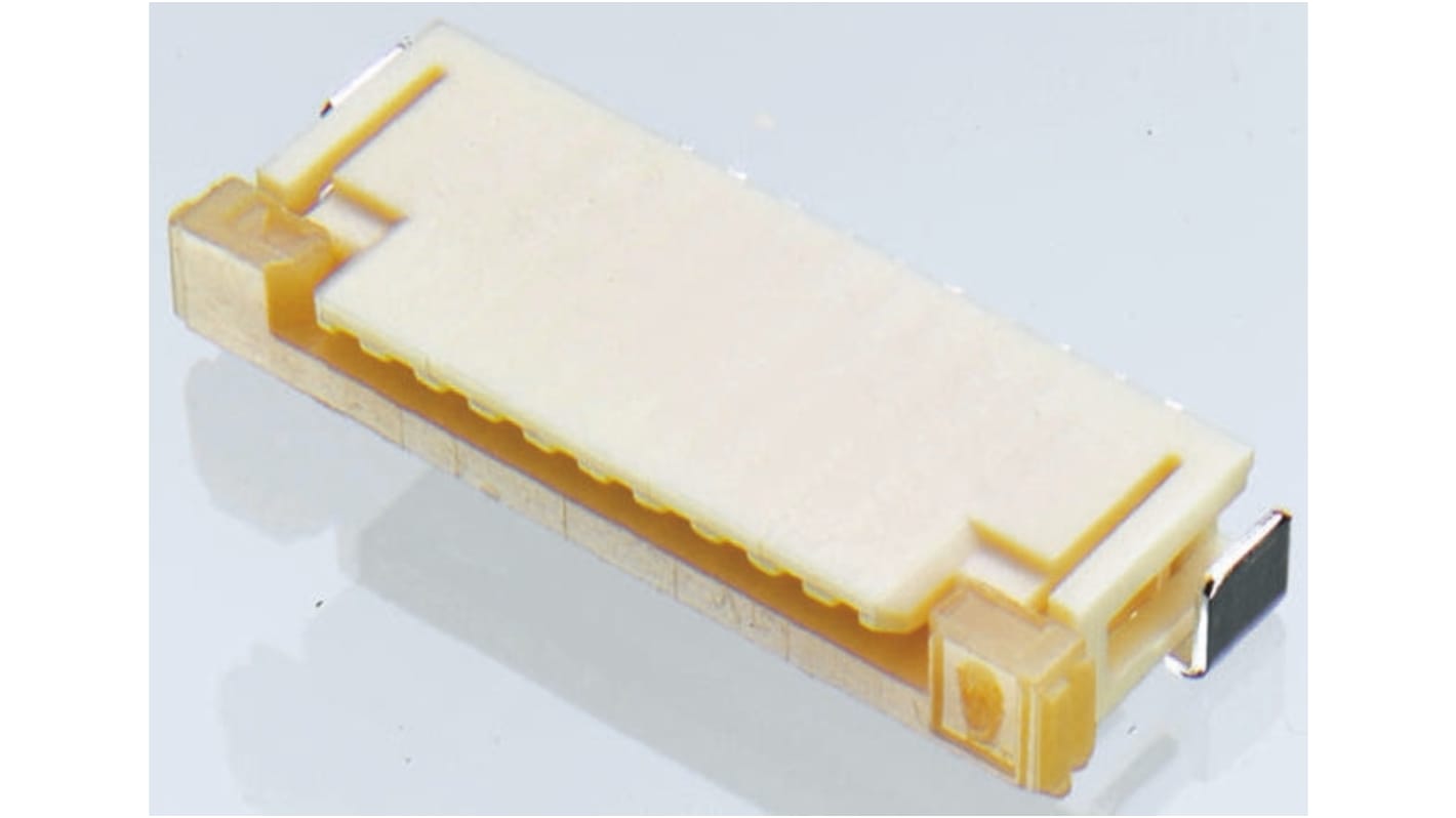 Molex FPC连接器, 母座, 7p, 1mm间距, 单排, SMT安装, 直角, 500mA, 50 V 交流/直流, Easy-On系列