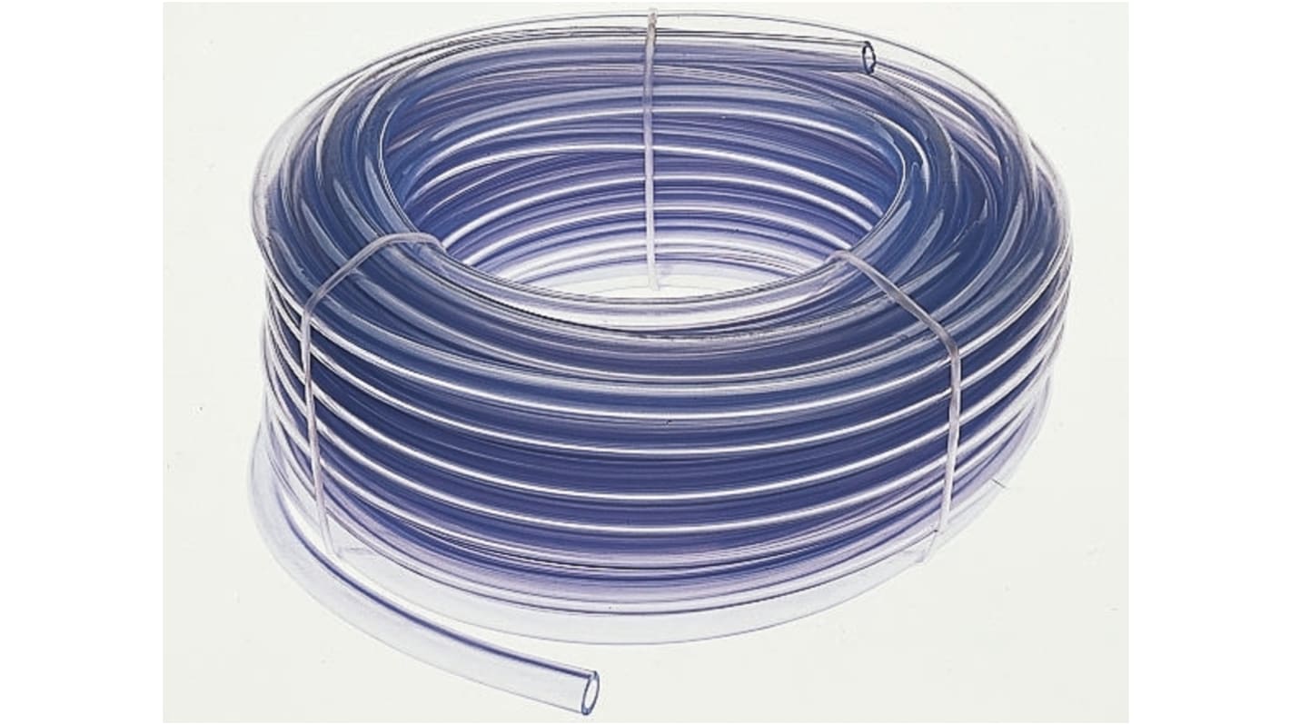 RS PRO PUR, Hose Pipe, 10mm ID, 16mm OD, Clear, 25m