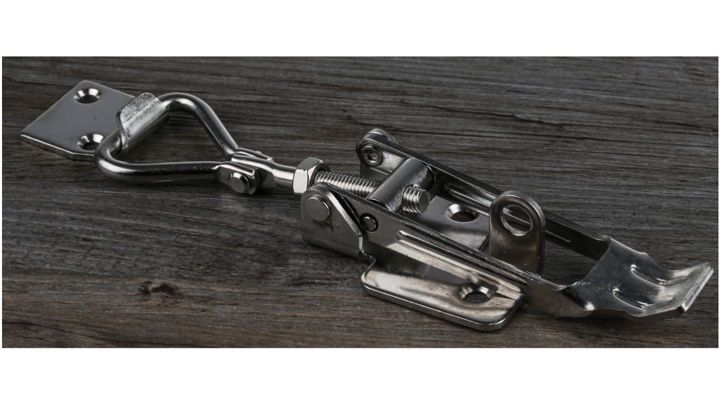 RS PRO 可调搭扣锁, 不锈钢制, 抛光表面, 180 x 60 x 27mm