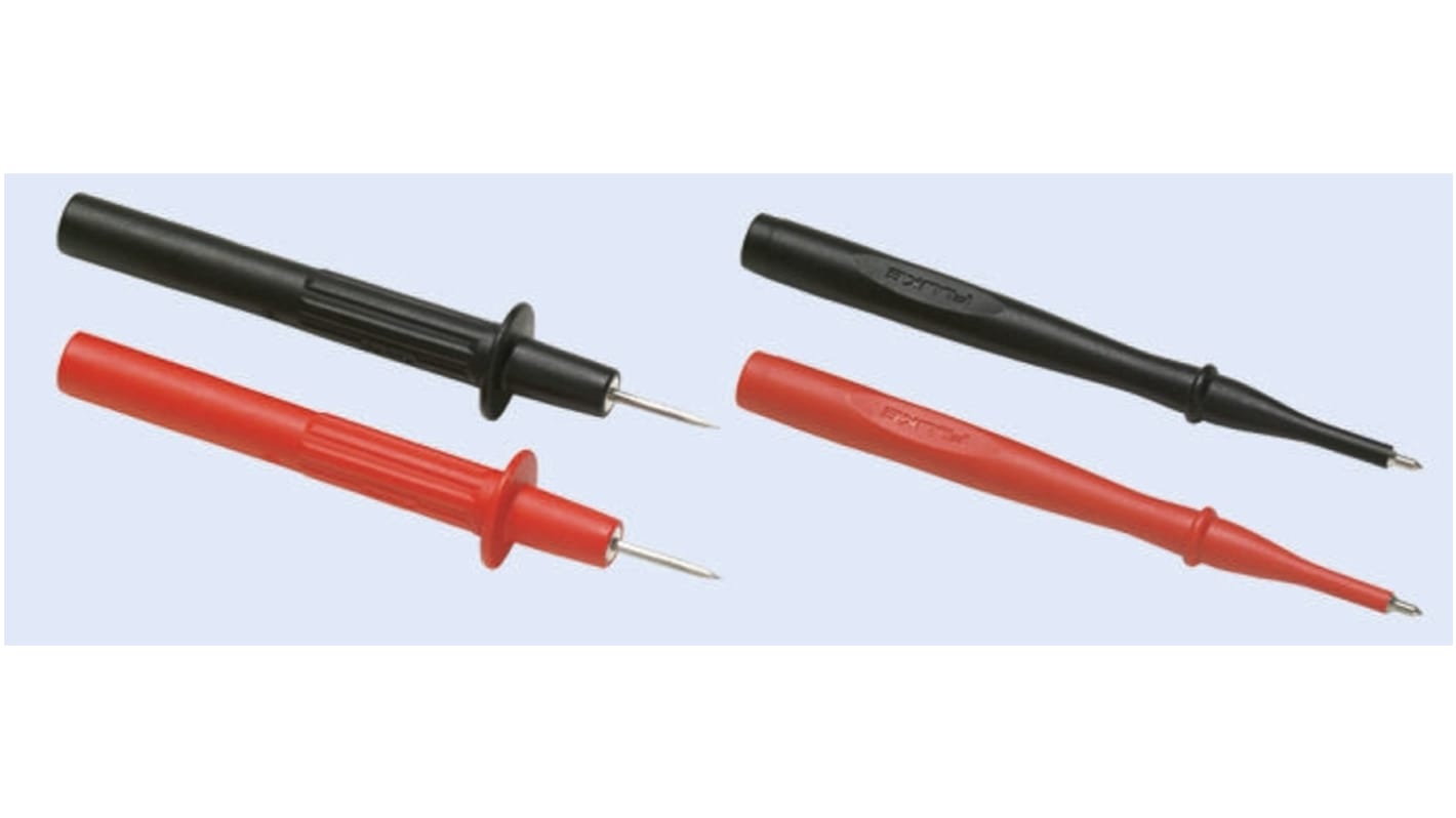 Fluke Klemprøvespids, Sort/rød, 1A, 1kV
