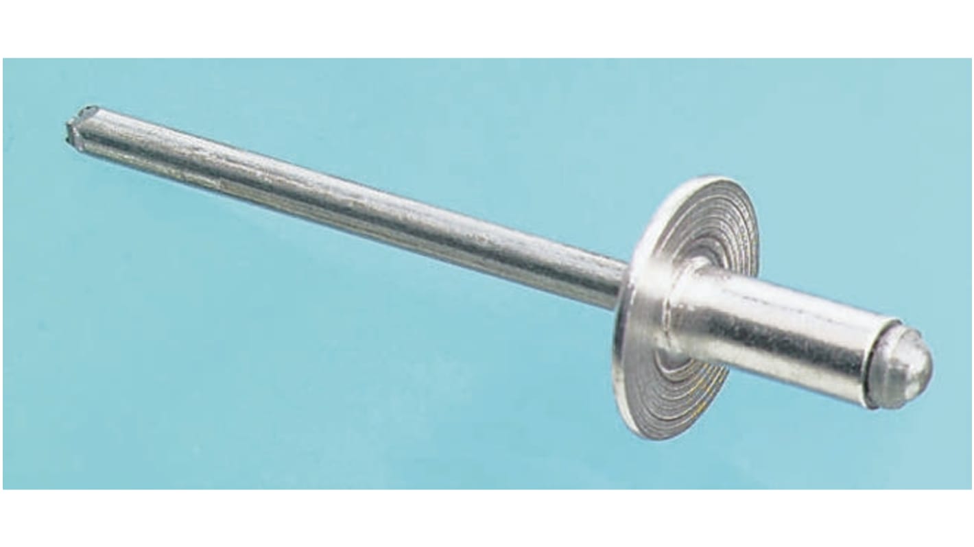 POP Φ4mm 铝抽芯铆钉, 10.5mm长, 可插入4.8mm材料