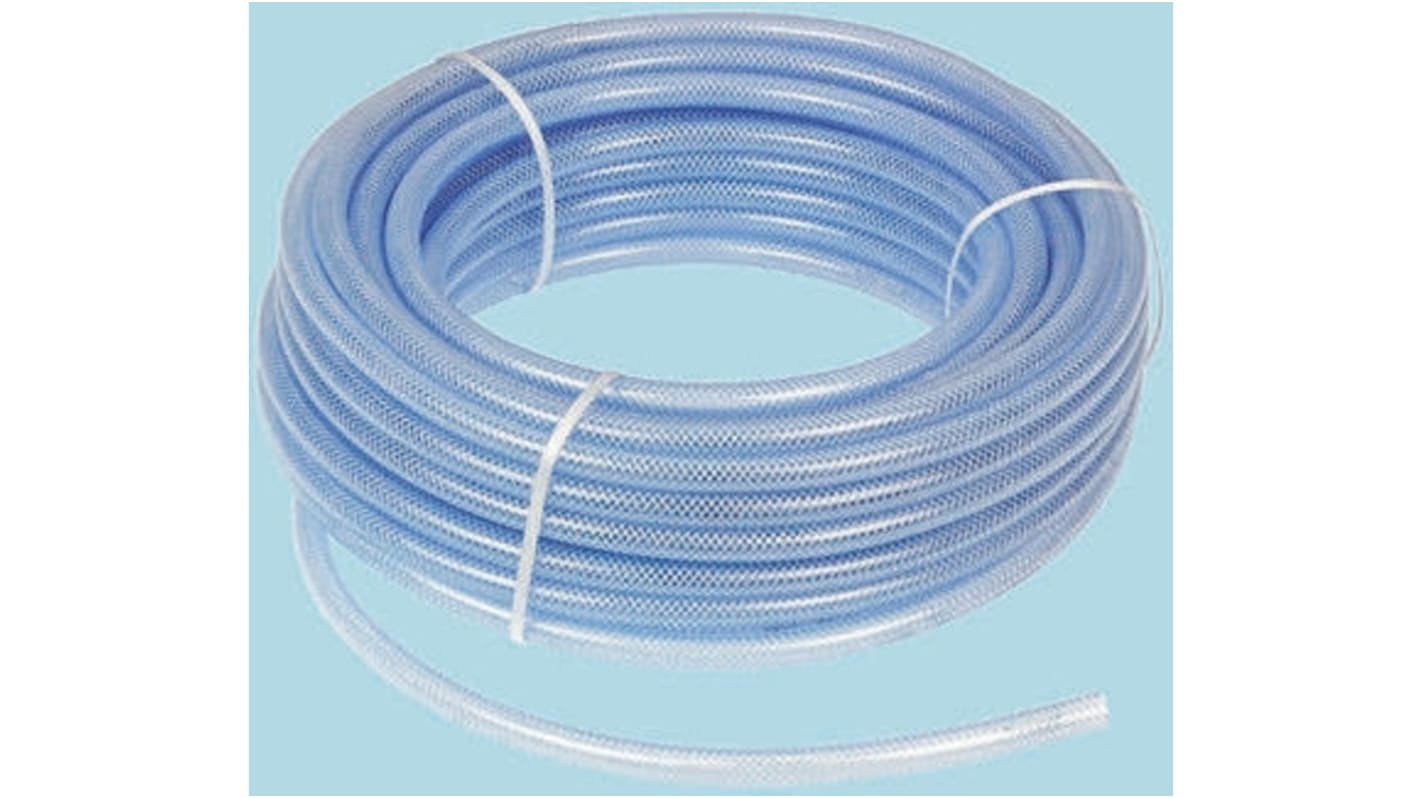 RS PRO PVC, Hose Pipe, 16mm ID, 22mm OD, Clear, 25m