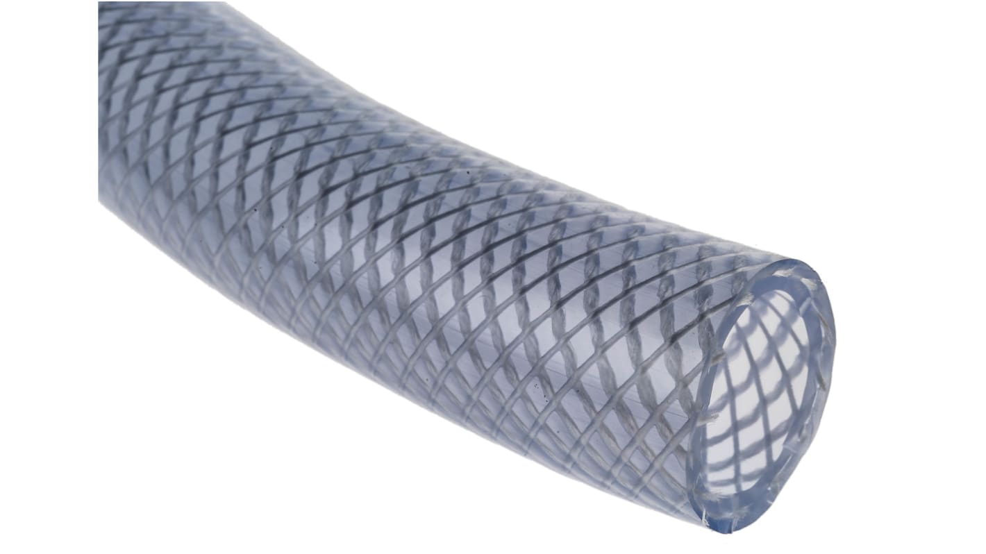 RS PRO PVC, Hose Pipe, 25mm ID, 32.5mm OD, Clear, 25m