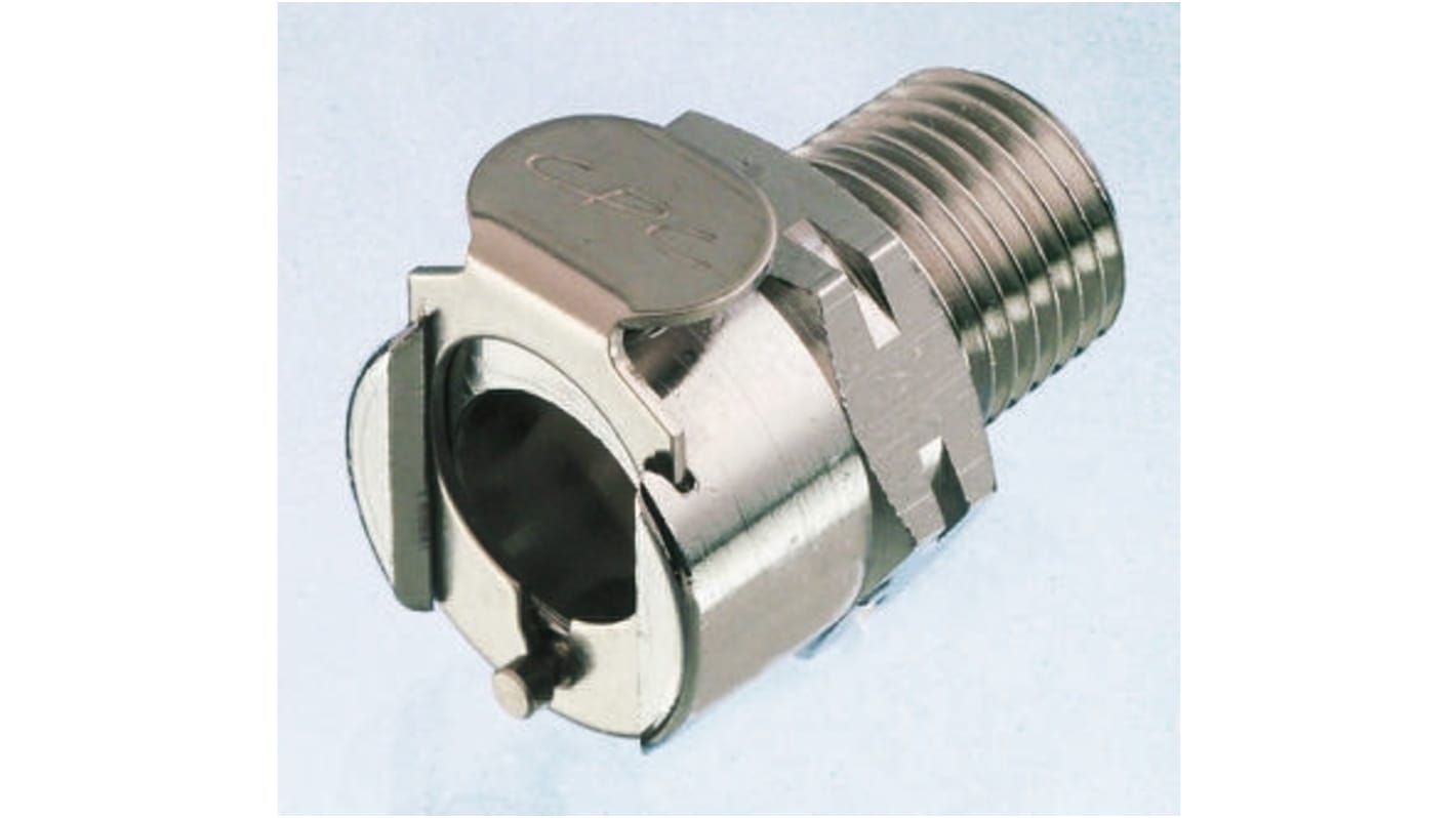Colder Products Hose Connector, Straight Threaded Coupling, BSPT 1/8in, 17.3 bar