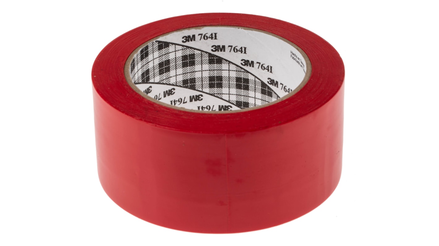 3M Scotch 764 Red Vinyl 33m Lane Marking Tape, 0.13mm Thickness