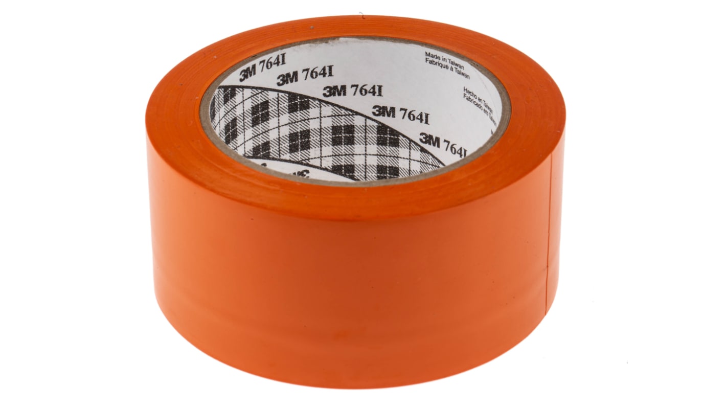 3M Scotch 764 Orange Vinyl 33m Lane Marking Tape, 0.13mm Thickness