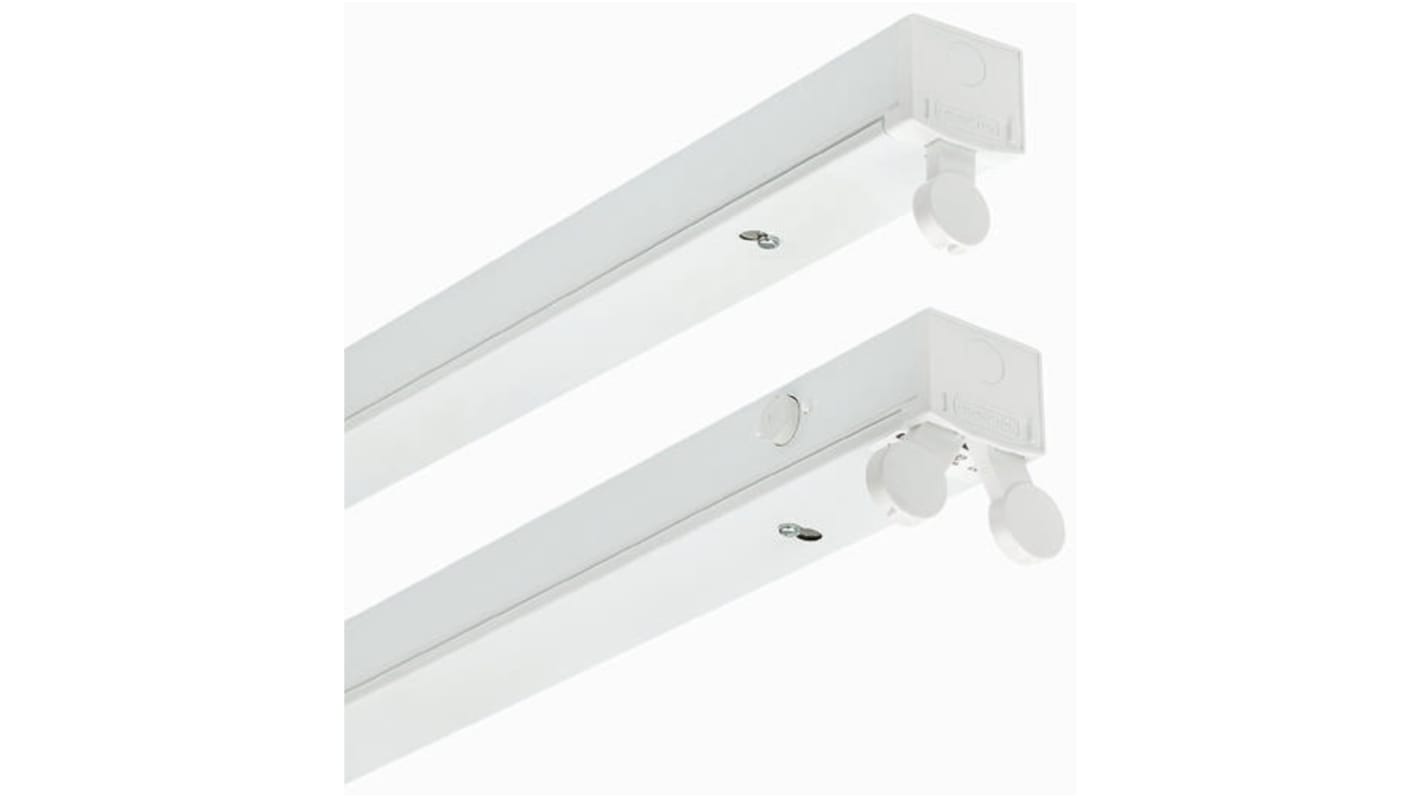 Crompton Lighting 2 x Leuchtstoffröhren Leuchtenarmatur, 230 V ac / 58 W, 92 mm x 89 mm x 1,538 m