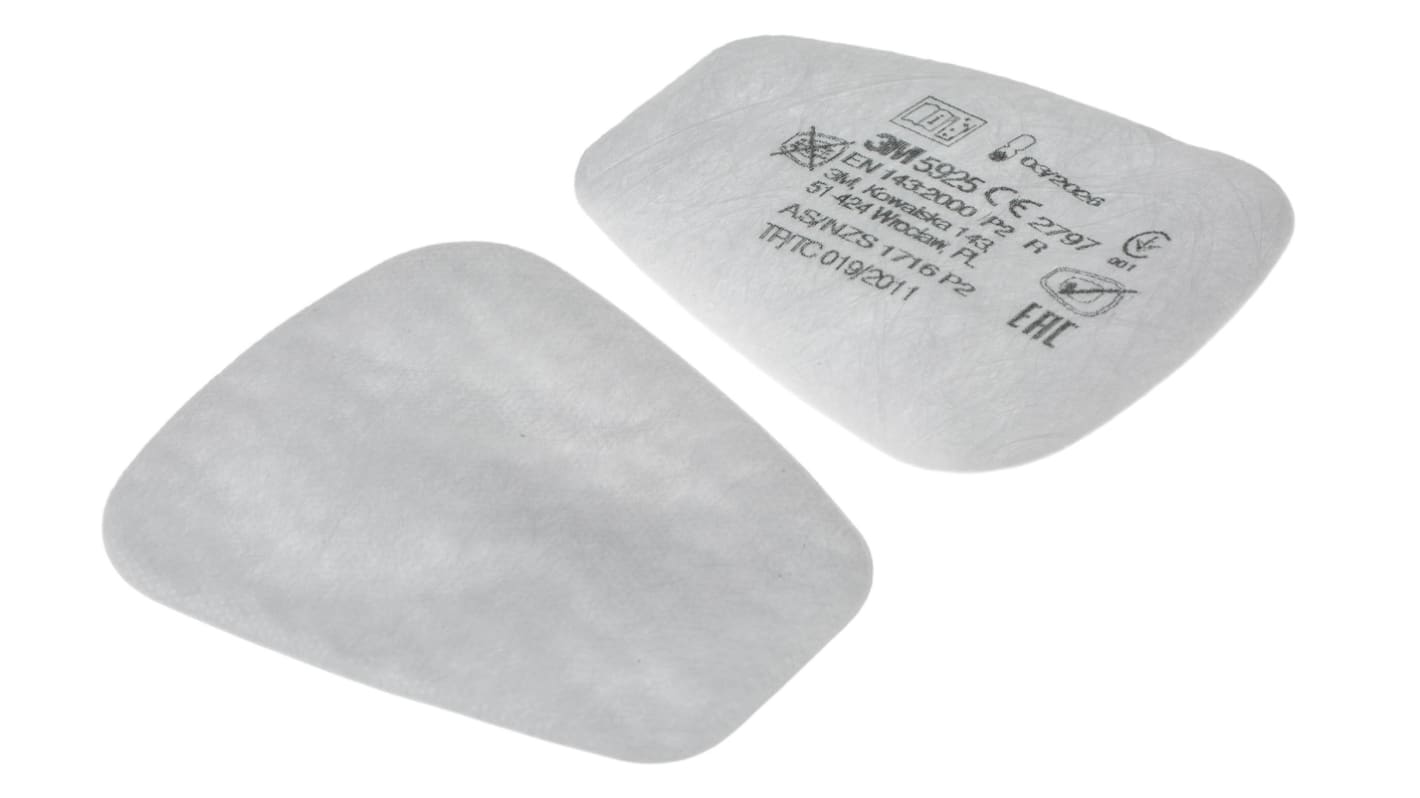 3M Dust Filter for use with 3M 6000 Series Respirator, 3M 7000 Series Respirator 5925 P2