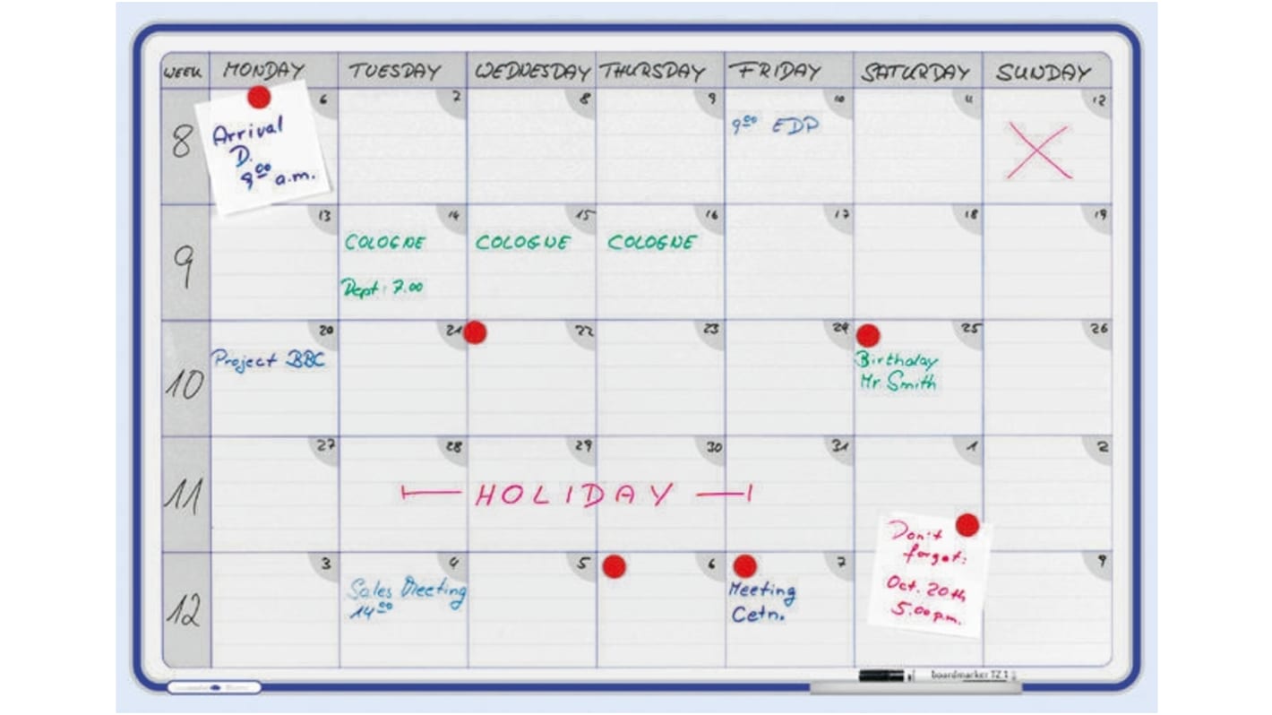 Legamaster Weekly Magnetic Wall Planner