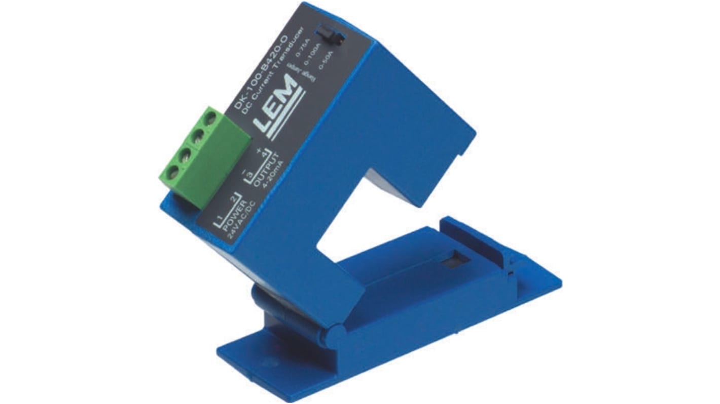 LEM 电流互感器, 开路传感器, 200A输入, 电流比200:1, 20 → 50 V 直流电源, 面板安装, 21.7mm孔, DK系列