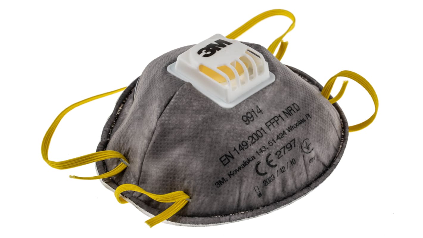 Maschera respiratoria FFP1 3M serie 9900 Speciality, col. Grigio, Bianco, con clip per naso regolabile