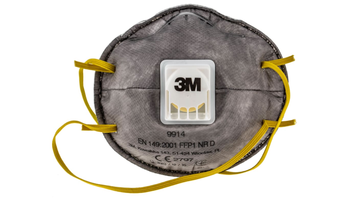 Maschera respiratoria FFP1 3M serie 9900 Speciality, col. Grigio, Bianco, con clip per naso regolabile
