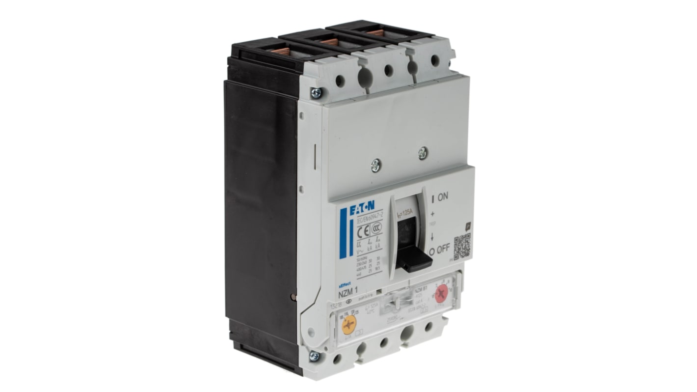 MCCB Eaton, 3 Polos, 125A, Capacidad de Ruptura 25 kA, Montaje fijo, xEnergy, Eaton Moeller