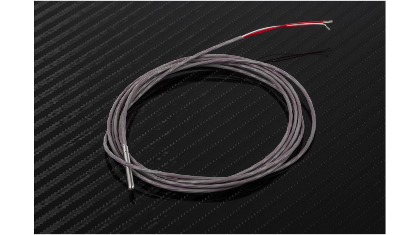 RS PRO PT100 RTD Sensor, 3mm Dia, 30mm Long, 3 Wire, Probe, Classe A +250°C Max
