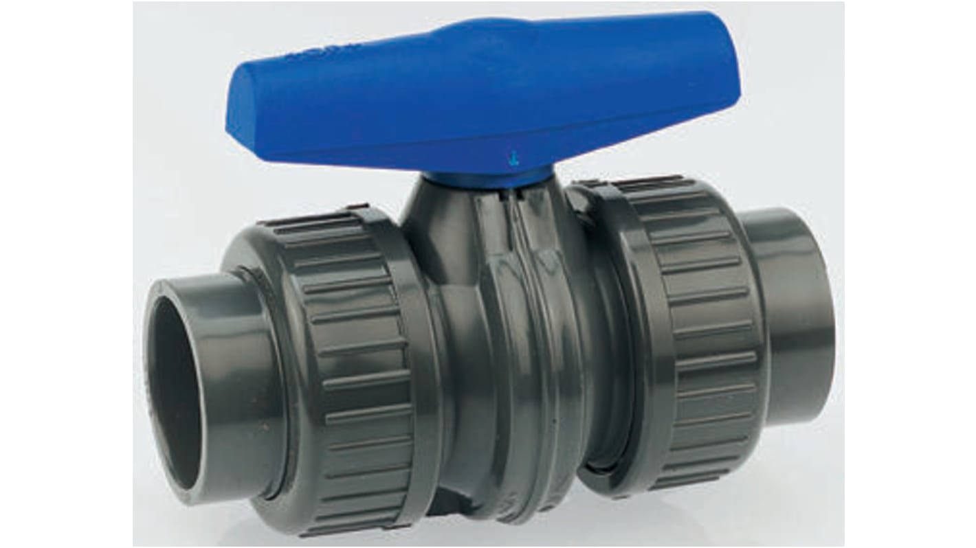 Georg Fischer Plastic 2 Way, High Pressure Ball Valve, BSPP, 2in