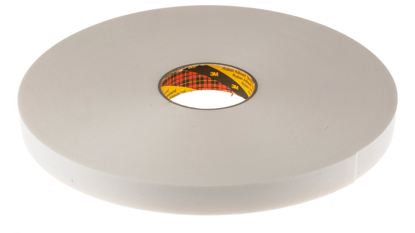 3M Habosított ragasztószalag, 25.0mm x 66.0m, 1.15mm vastag, Fehér, 7,2 N/cm