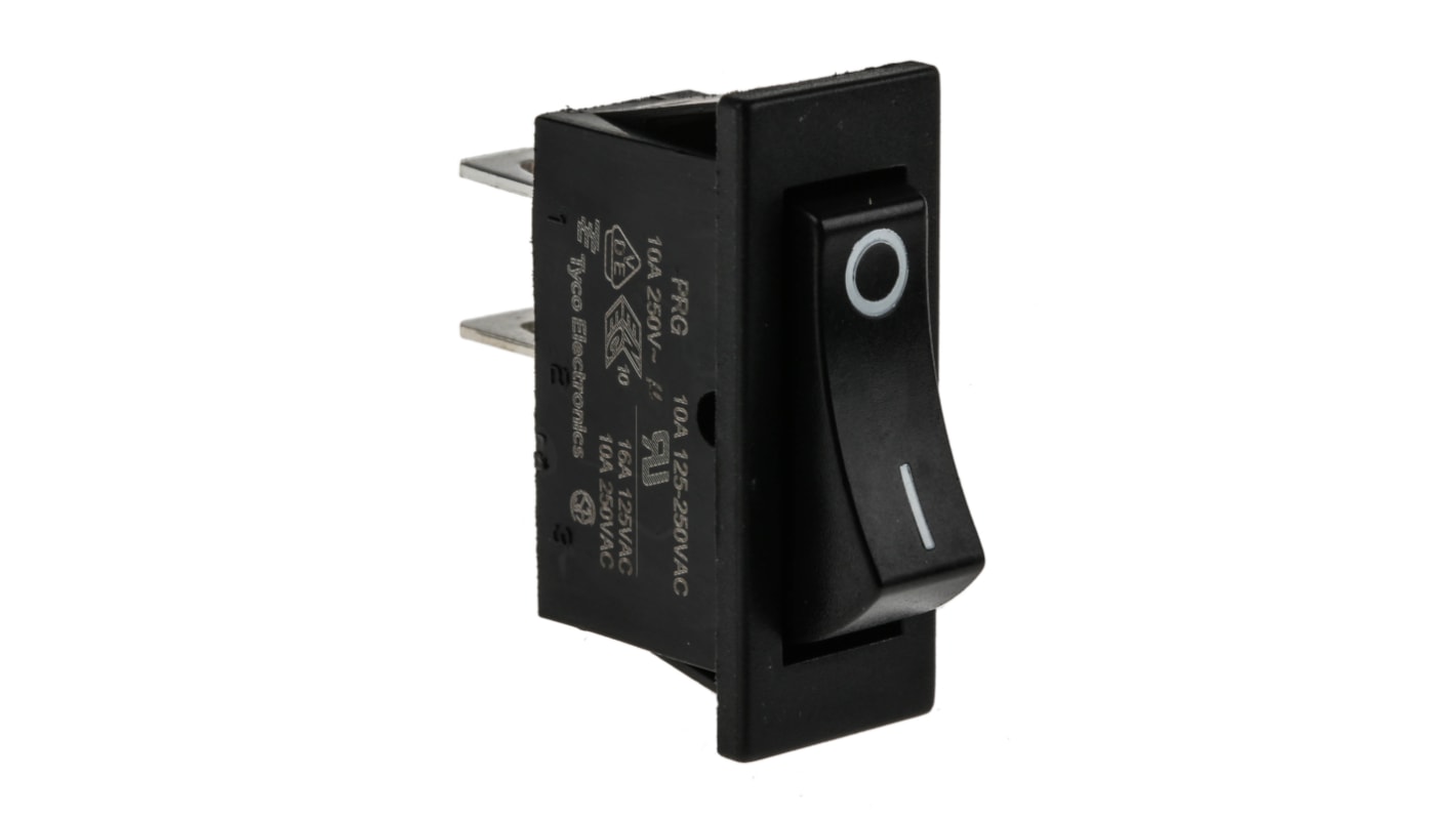 Interruttore a bilanciere TE Connectivity, SPST, On-Off, , Nero