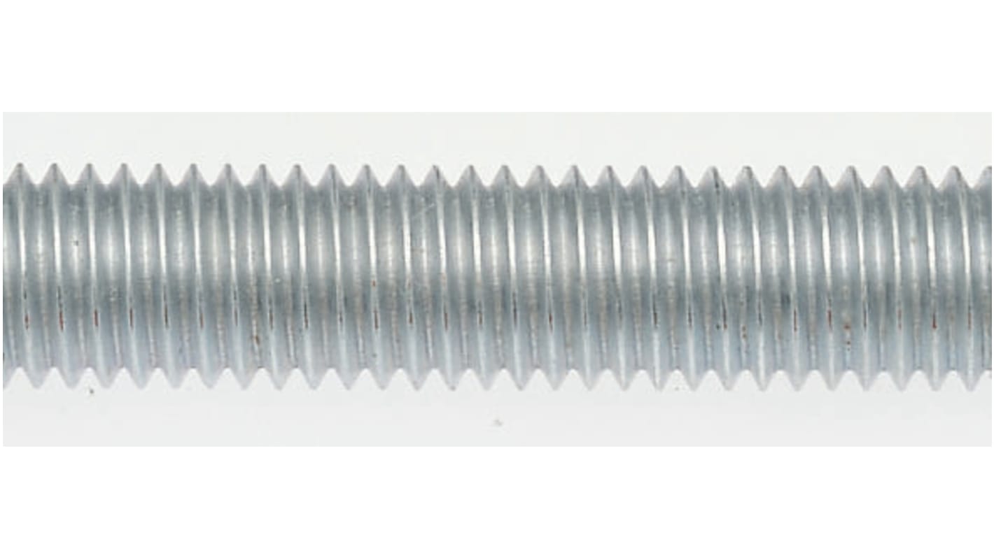 RS PRO Zinc Plated Steel Threaded Rod, M16, 1m