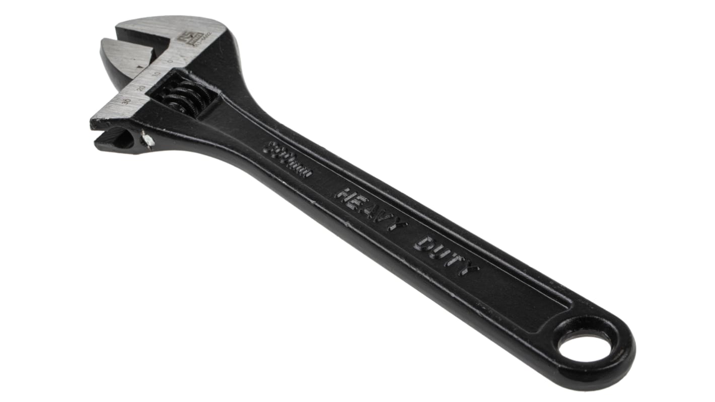 RS PRO Adjustable Spanner, 304.8 mm Overall, 34mm Jaw Capacity, Metal Handle