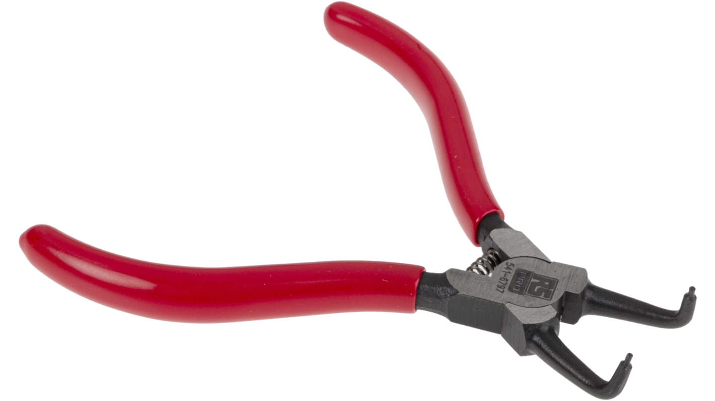 RS PRO Circlip Pliers, 125 mm Overall, Bent Tip