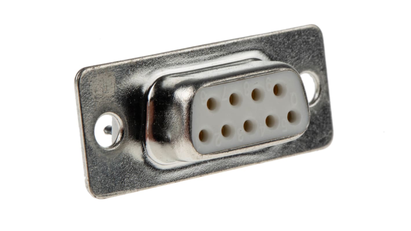 RS PRO 9 Way Panel Mount D-sub Connector Socket, 2.8mm Pitch