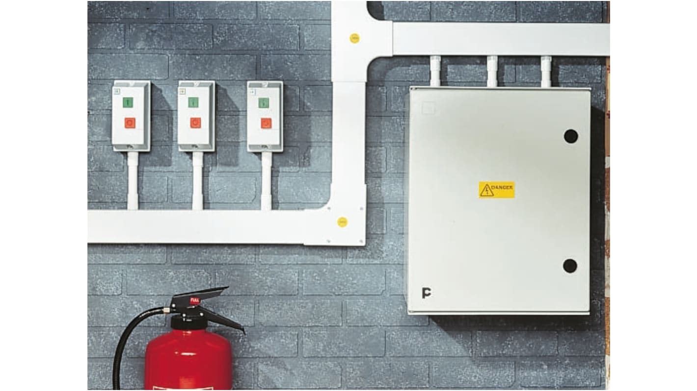 Schneider Electric TRK White Industrial Trunking - Closed Slot, W75 mm x D75mm, L3m, uPVC