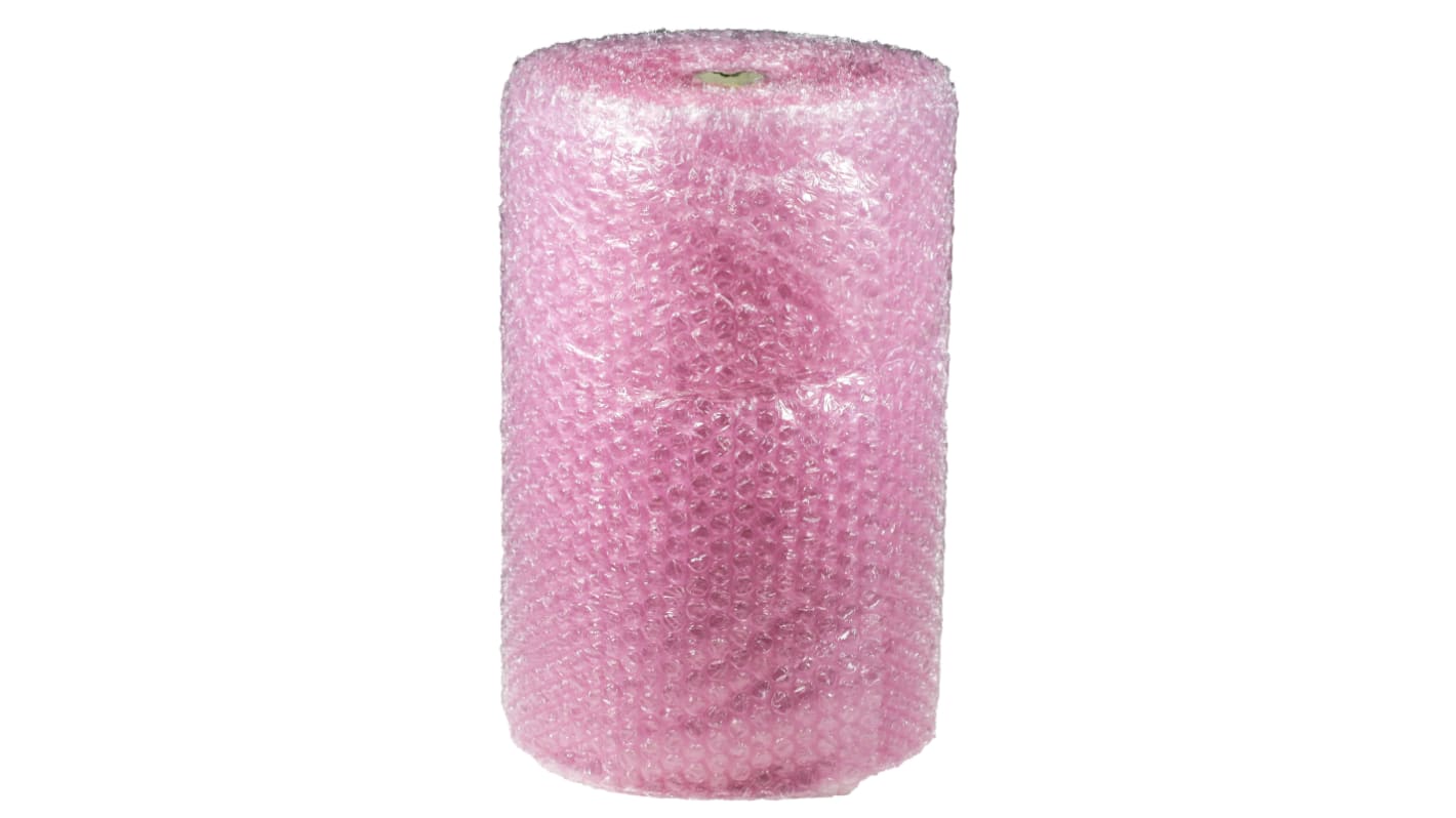 RS PRO Luftpolsterfolie ableitend Pink, Stärke 12mm x 750mm x 25m