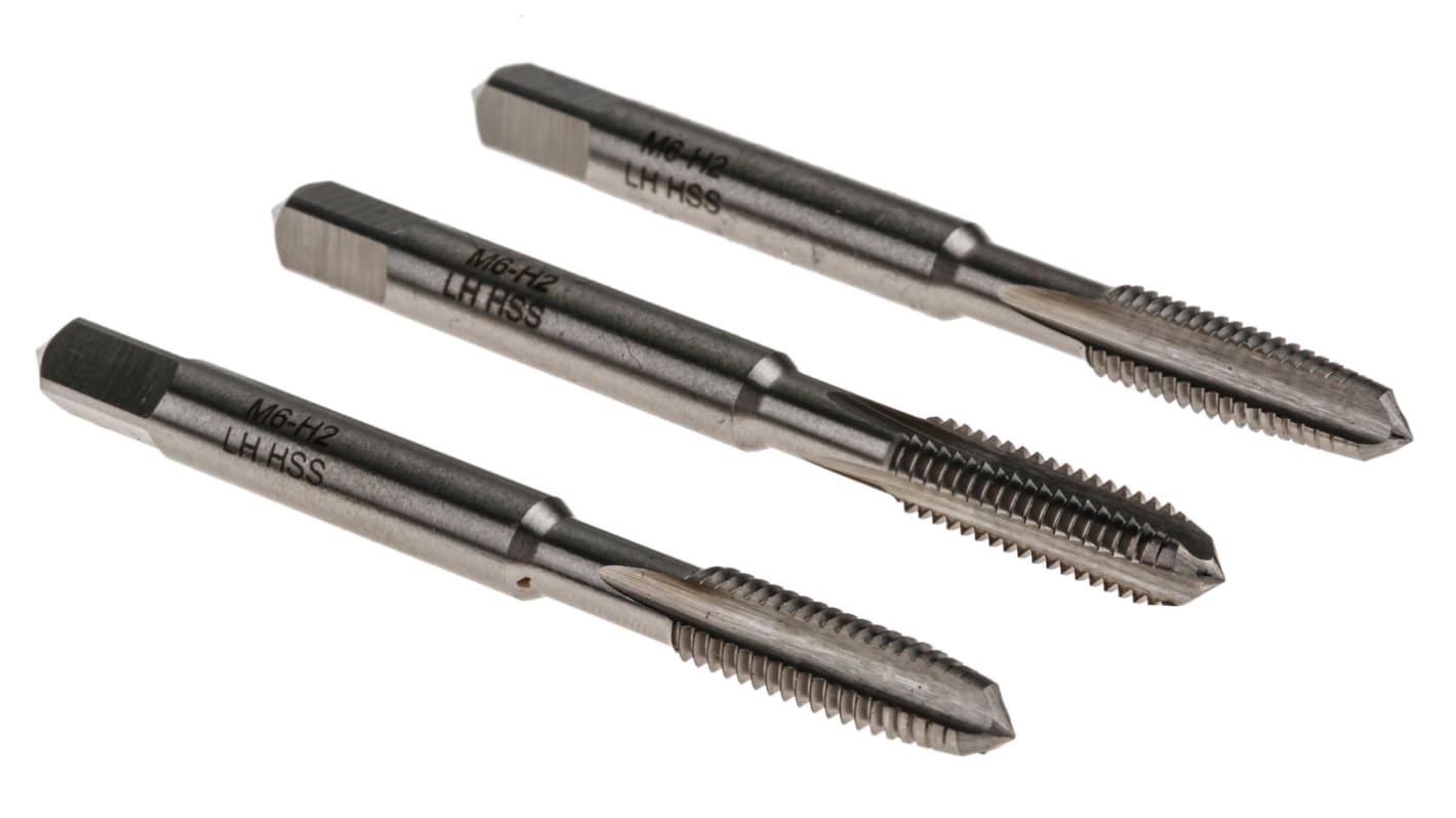 RS PRO Threading Tap, M6 Thread, 1mm Pitch, Metric Standard, Hand Tap