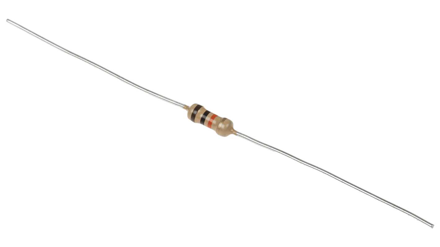 RS PRO 碳膜电阻, 10kΩ, 0.25W, ±5%容差, -500 → +350ppm/°C, 0623