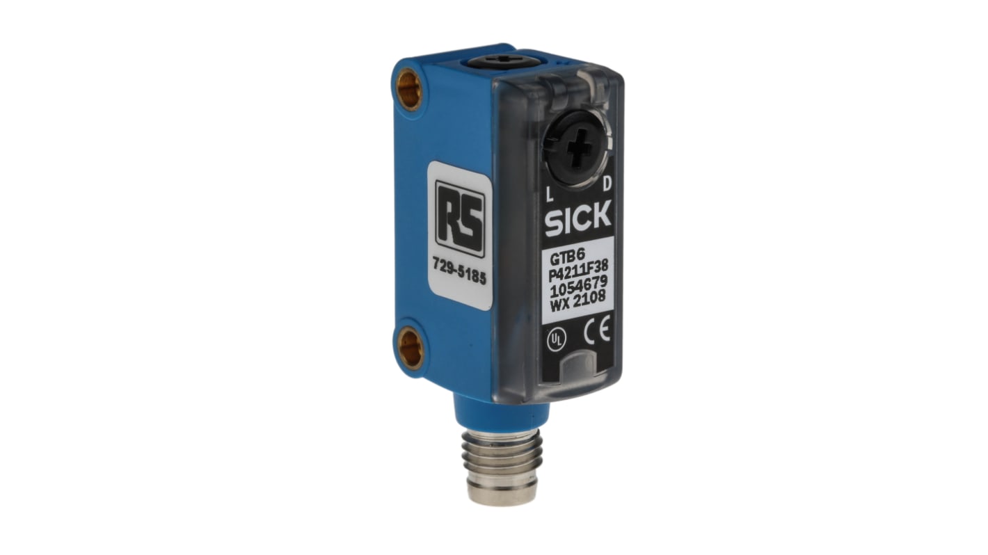 Rs-Online Sensore fotoelettrico Rettangolare RS PRO a soppressione di sfondo rilevamento 5 mm → 250 mm uscita PNP