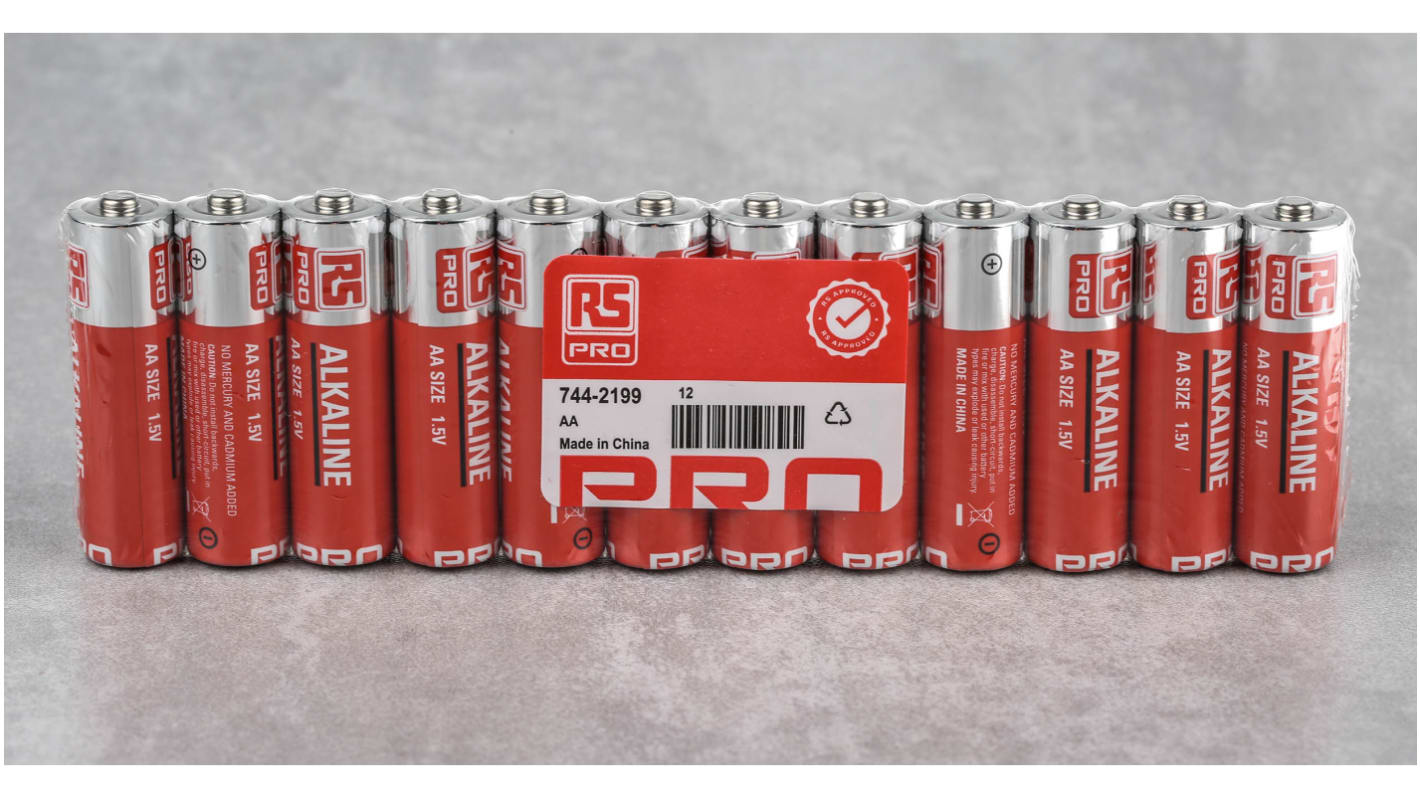 RS PRO Alkaline AA Batteries 1.5V