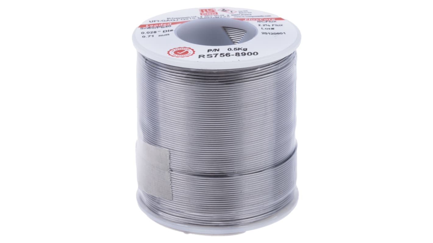 RS PRO Wire, 0.71mm Lead solder, 183°C Melting Point