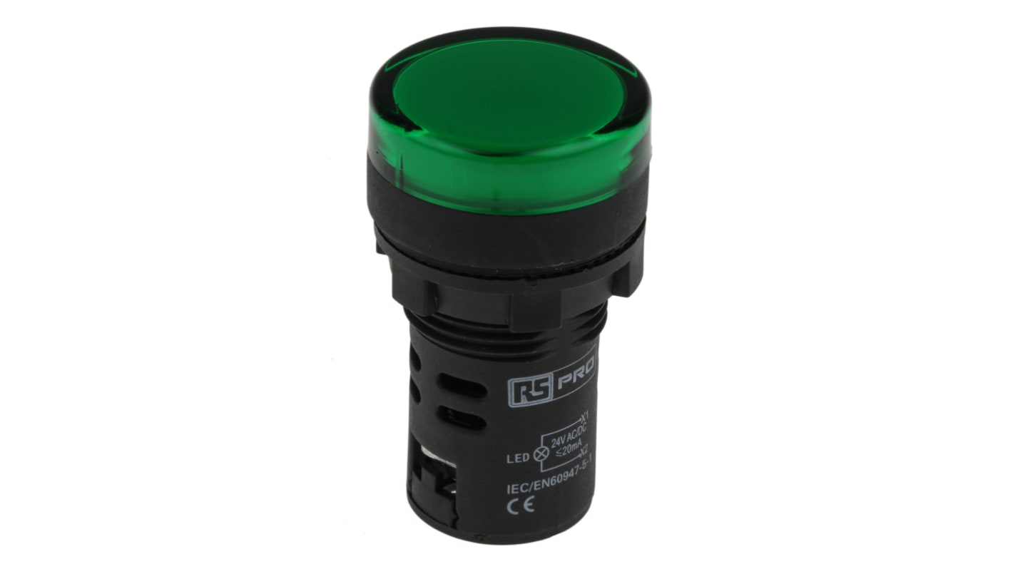Spia, LED, foro 22mm, Montaggio a pannello, IP65