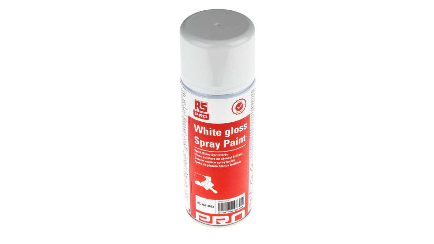 RS PRO 400ml White Gloss Spray Paint