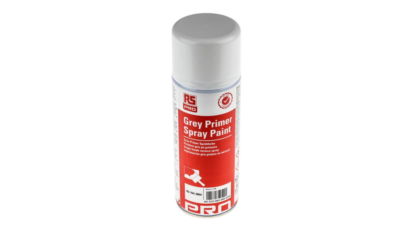 Peinture d'apprêt RS PRO, Gris Lissé, 400ml