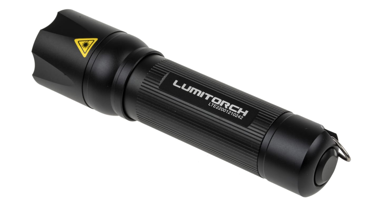 RS PRO UV LED Tactical Torch Black 410 lm, 115 mm