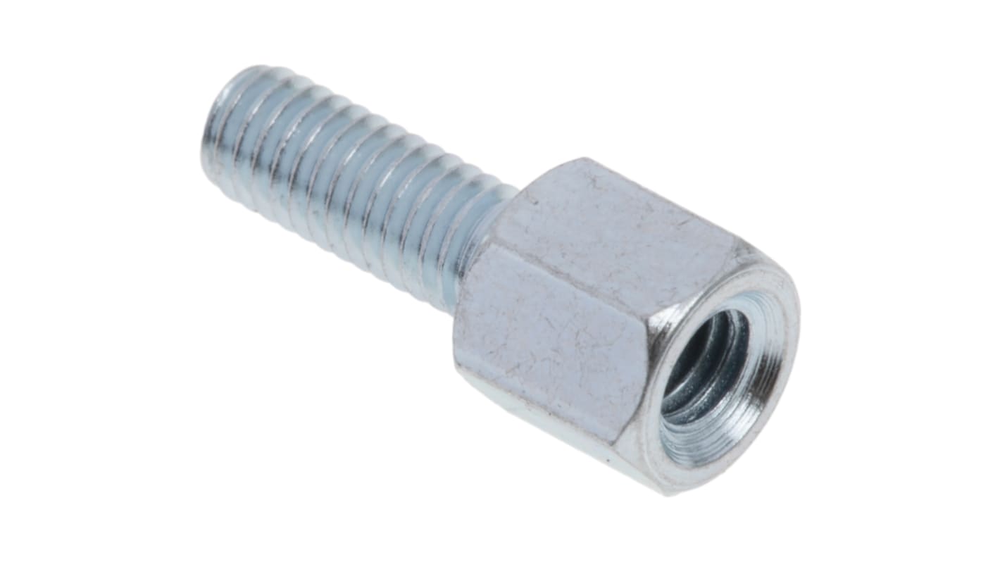 Distanziale filettato Esagonale Maschio/Femmina, in Acciaio Zincato, L. 5mm, M3 x M3