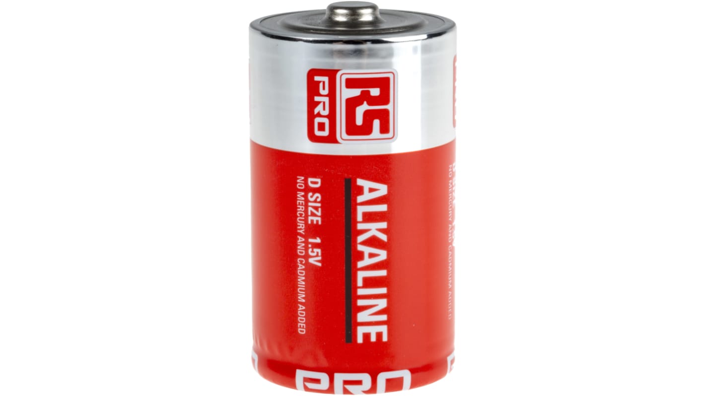 RS PRO 1.5V Alkaline D Batteries