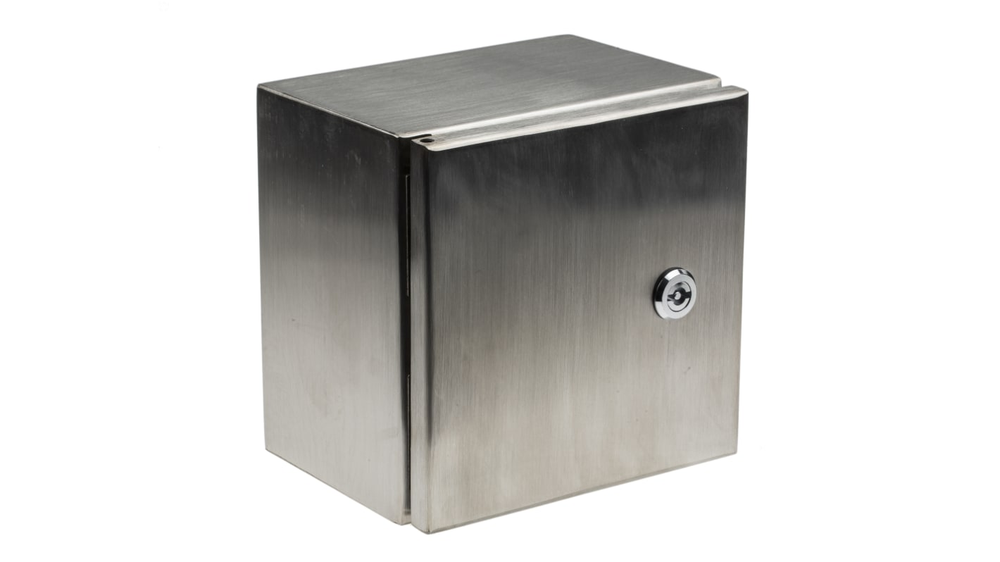 RS PRO 304 Stainless Steel Wall Box, IP66, 200 mm x 200 mm x 150mm