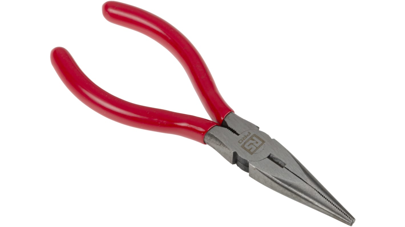 RS PRO Long Nose Pliers, 140 mm Overall, Straight Tip