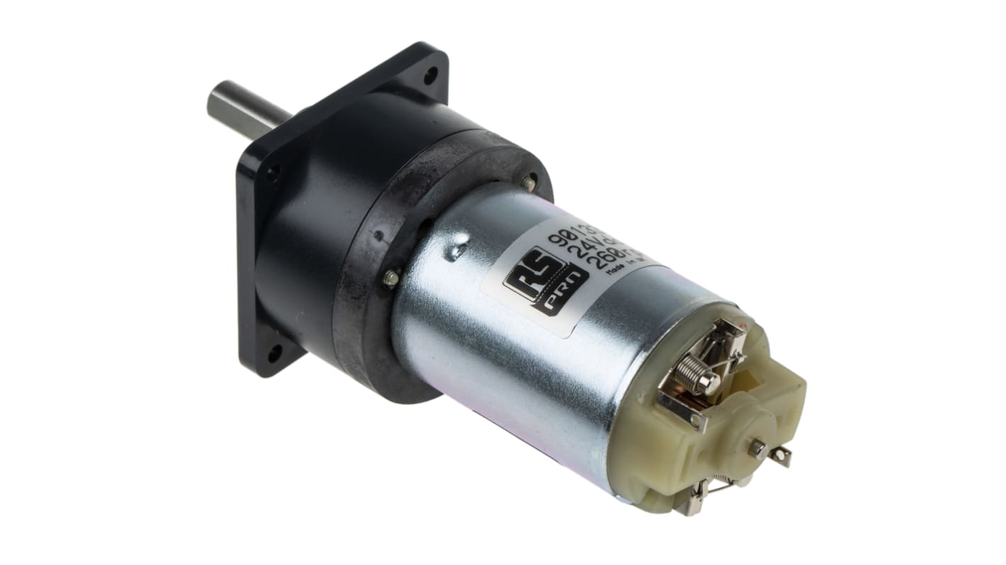 RS PRO Brushed Geared DC Geared Motor, 24 V dc, 70 mNm, 260 rpm, 6mm Shaft Diameter