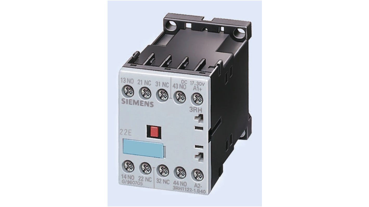Siemens 3RT1 Series Contactor, 24 V dc Coil, 3-Pole, 12 A, 5.5 kW, 3NO, 400 V ac