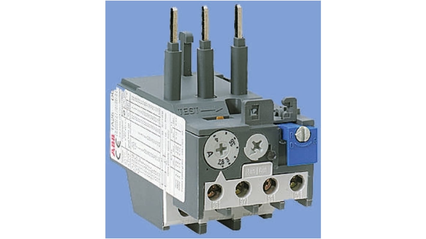熱動過負荷リレー A Lineシリーズ ABB TA25, 0.63 → 1 A, 2.2 W