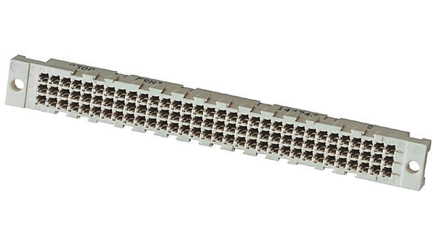 ERNI 64 Way 2.54mm Pitch, Type C Class C2, 2 Row, Straight DIN 41612 Connector, Socket