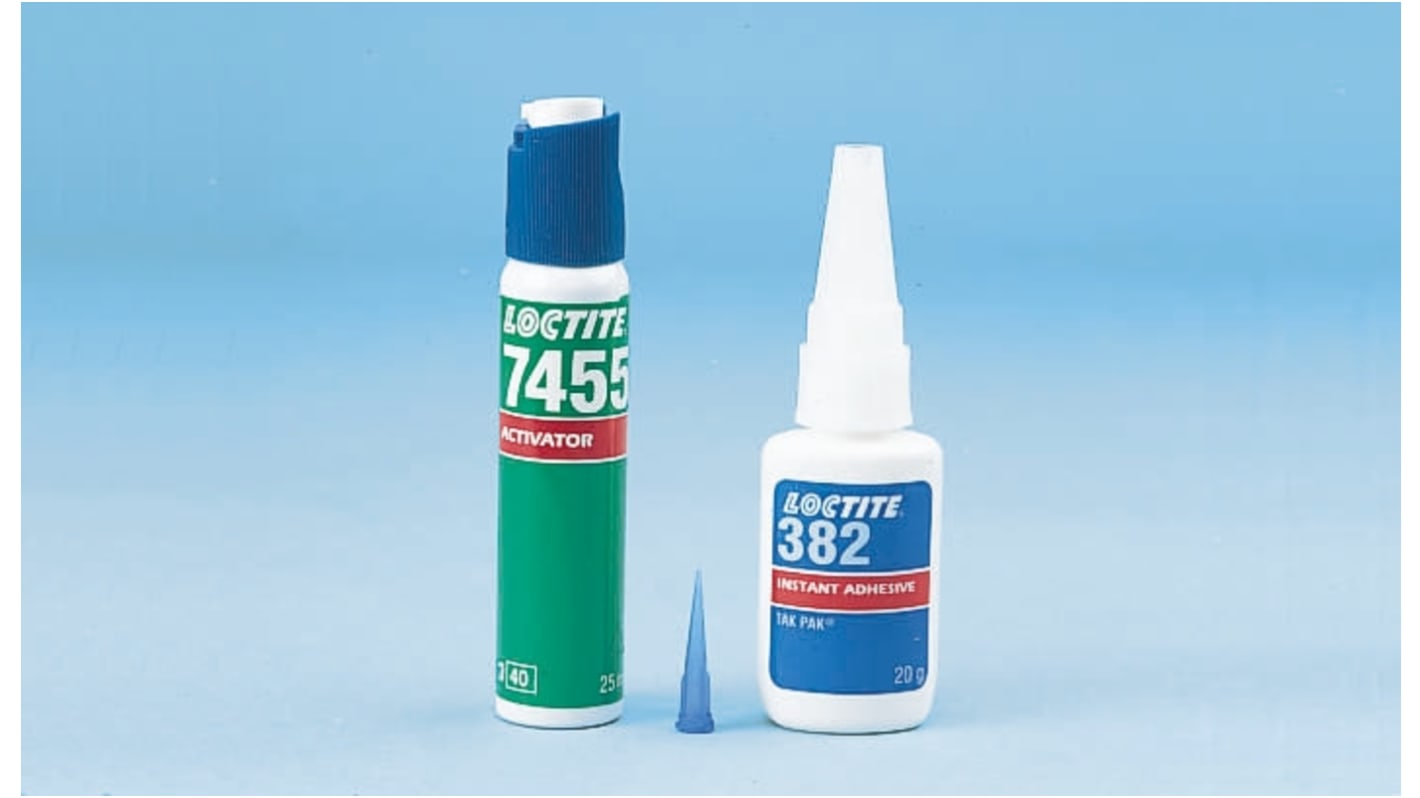 Super Glue Loctite Loctite TAK PAK 382 + 7455, Liquide, Cyanoacrylate, Transparent, 20 g