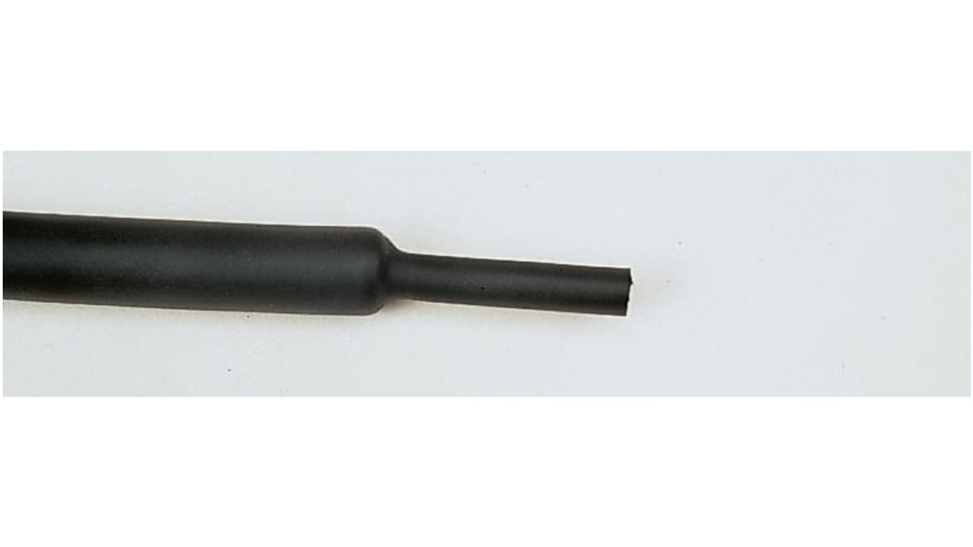 Guaina termorestringente TE Connectivity Ø 6mm, col. Nero, restringimento 3:1, L. 30m, adesiva