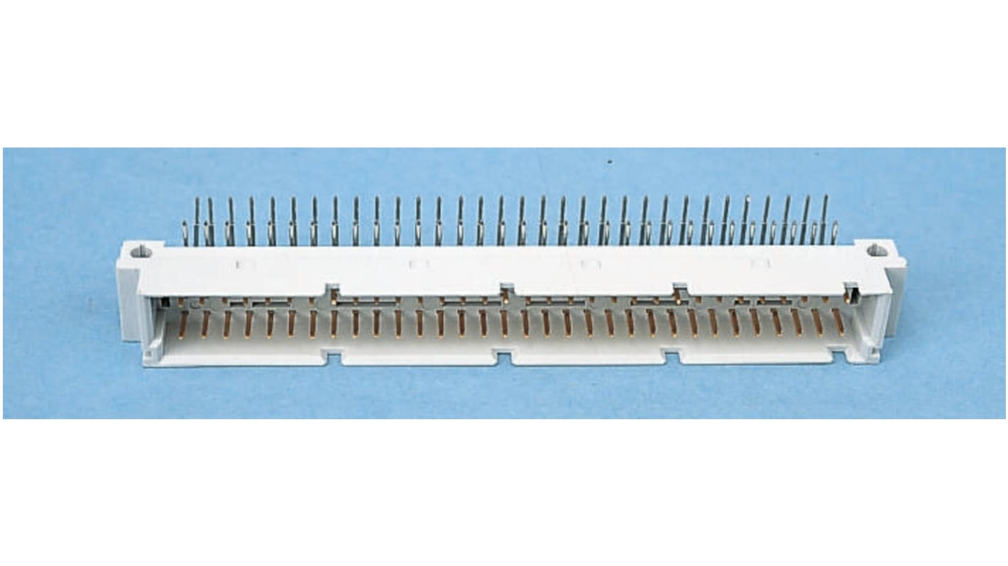 Amphenol ICC 64 Way 2.54mm Pitch, Type C Class C2, 2 Row, Right Angle DIN 41612 Connector, Plug