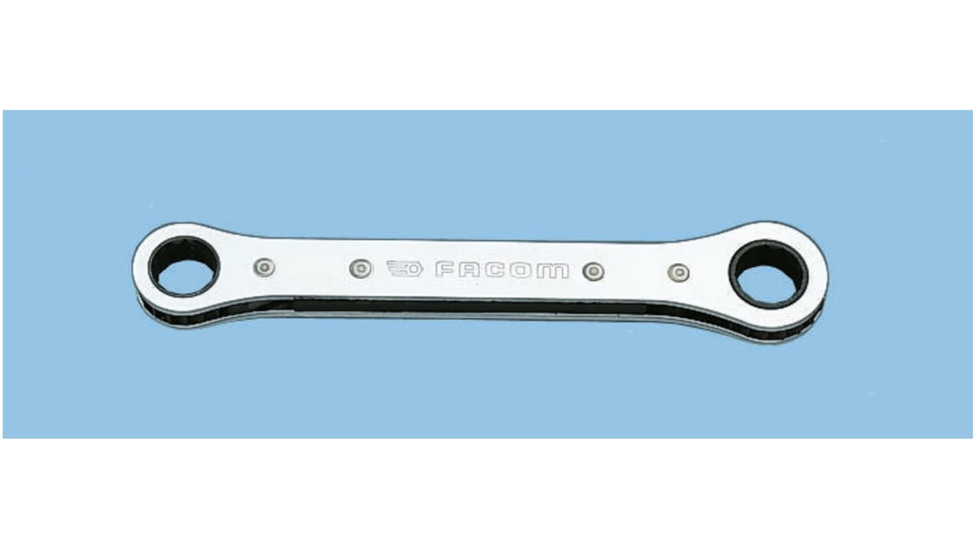Facom Ratchet Ring Spanner, 12mm, Metric, Double Ended, 170 mm Overall