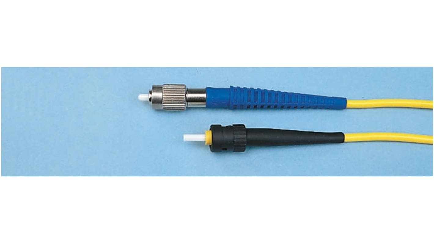 Amphenol Socapex FC to ST2 Simplex Single Mode Fibre Optic Cable, 9/125μm, 5m