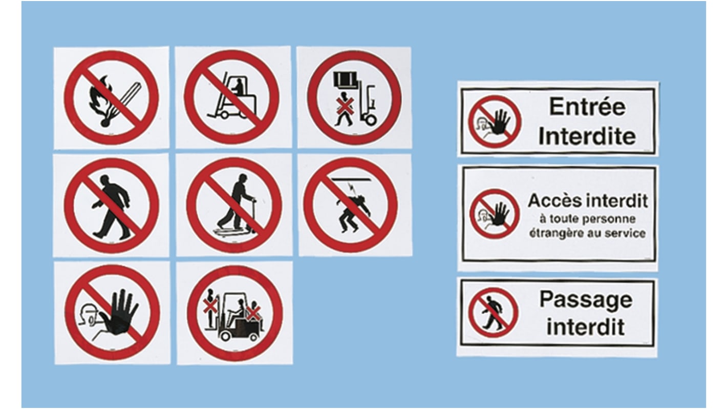 PET No Pedestrians Prohibition Sign